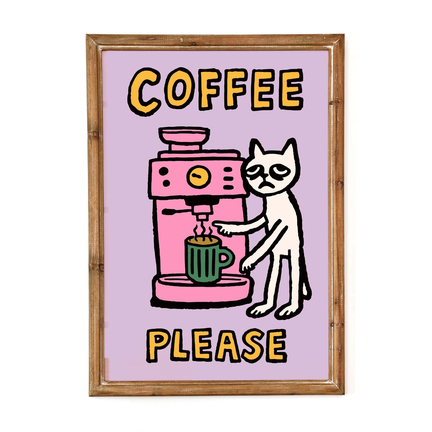 Coffee Cat Poster Print