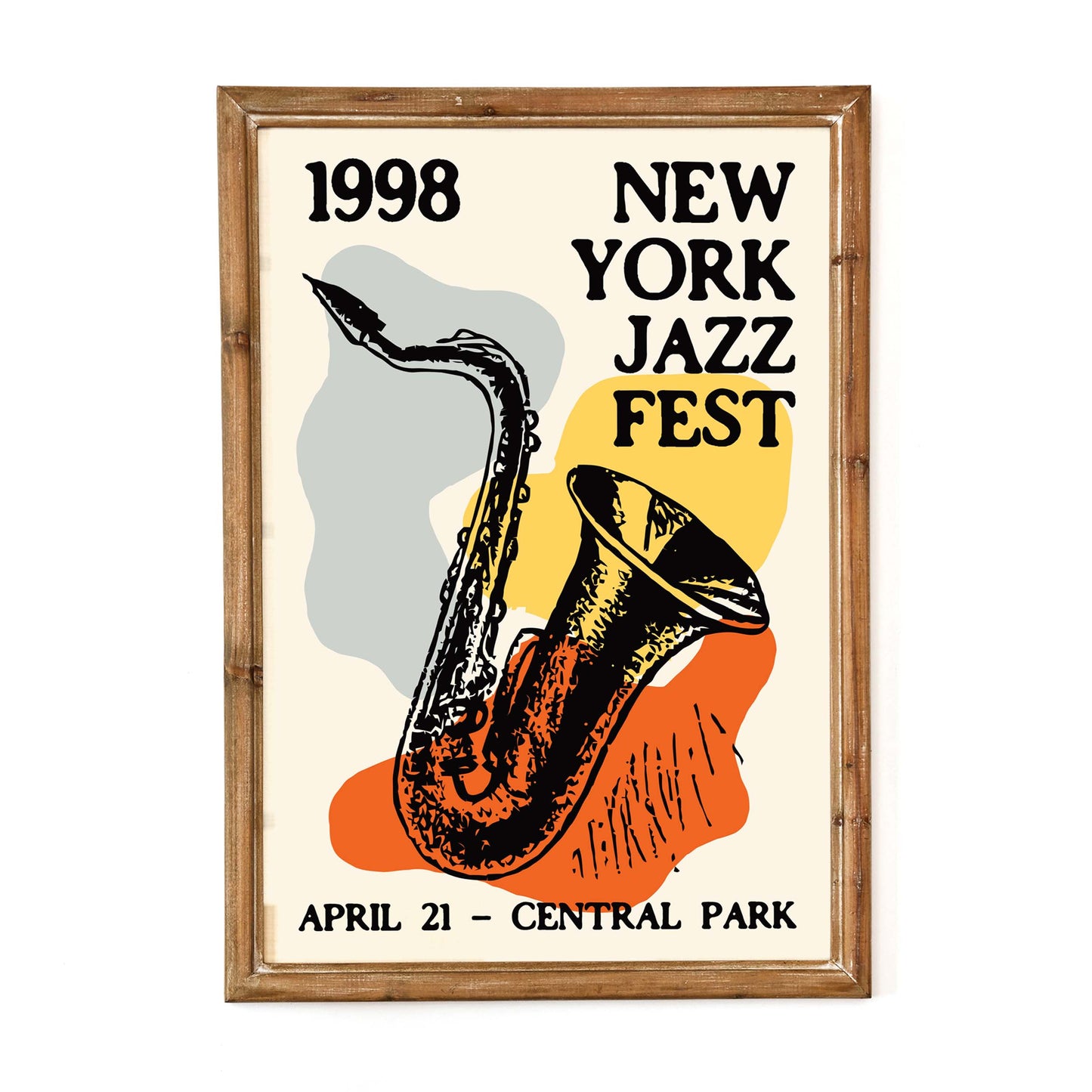 New York Jazz Fest Saxophone Poster 1998