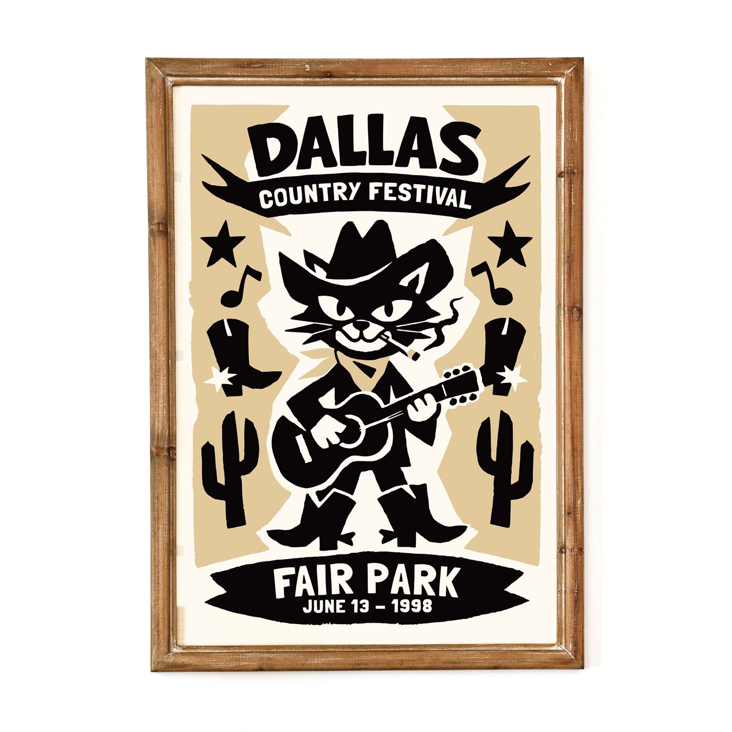 Dallas Country Outlaw Cat Poster 1998