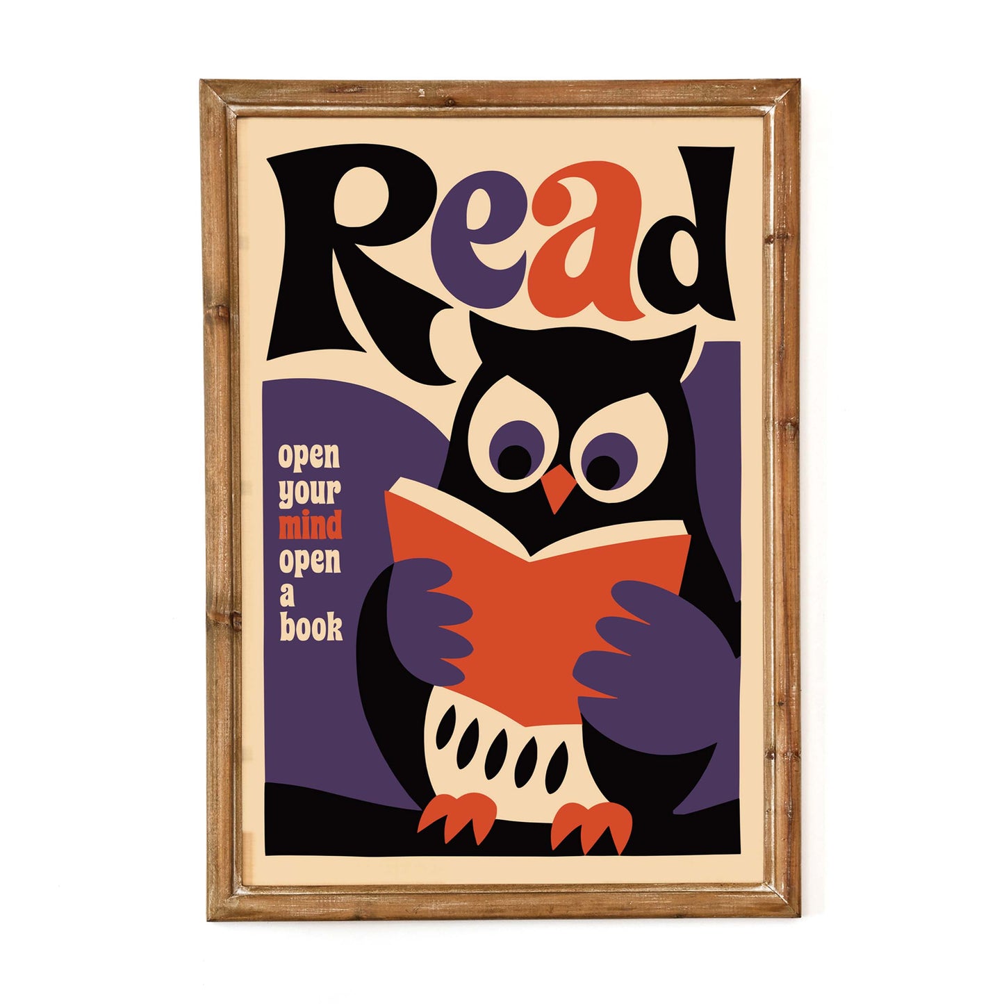 Read Owl Book Lover Poster