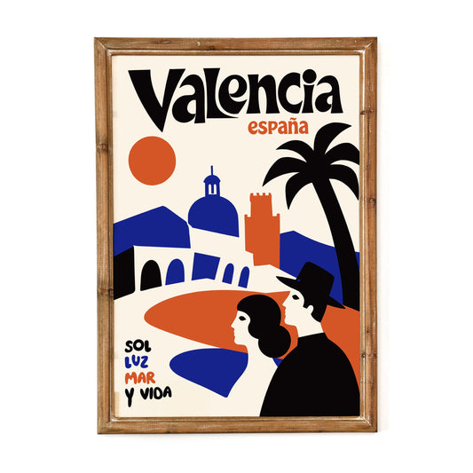 Valencia Spain Travel Poster Print