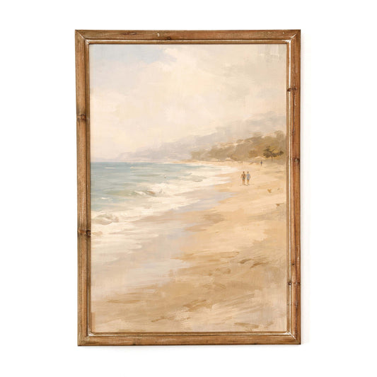 Coastal Beach Walk Painting Art Print