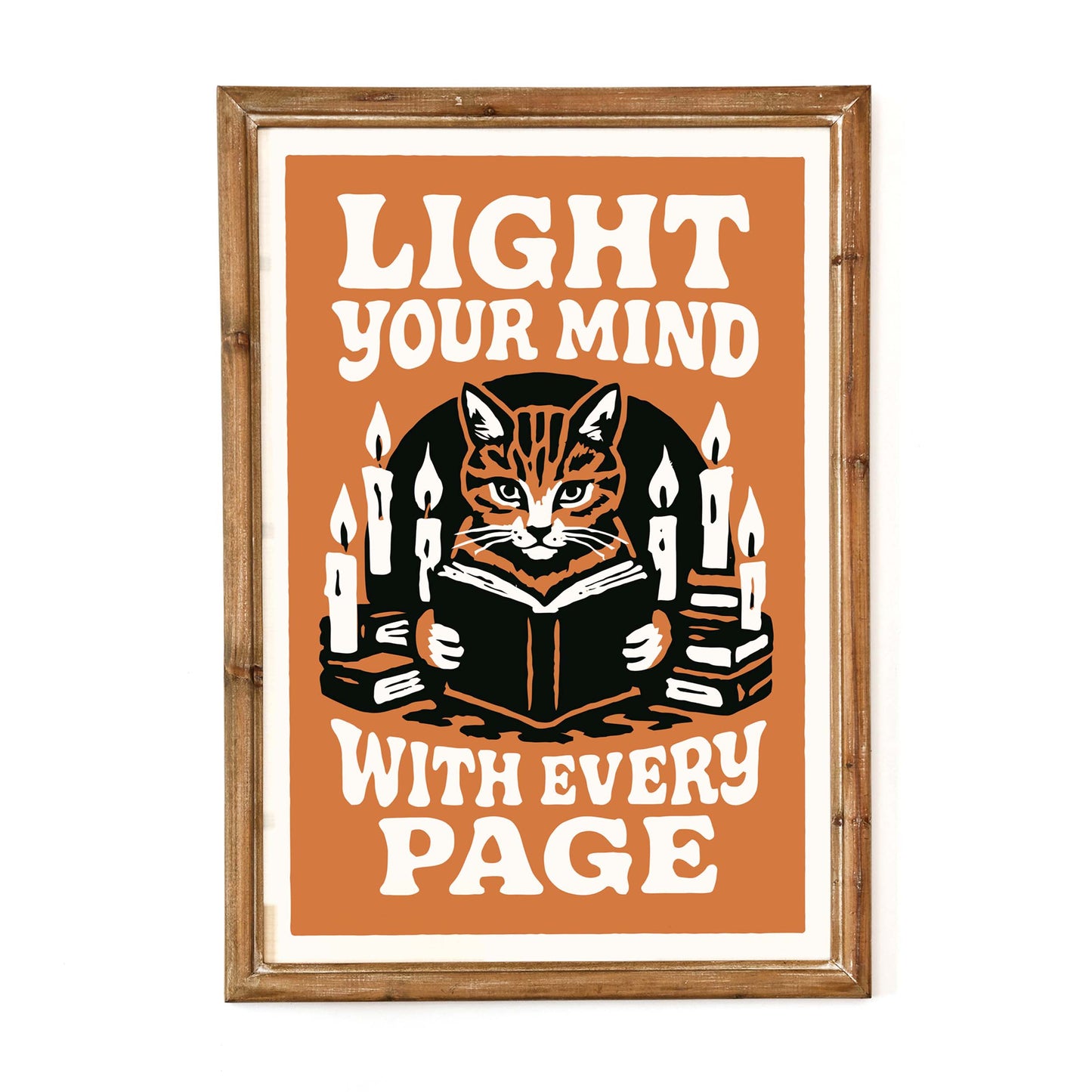 Literary Cat Poster Wall Art