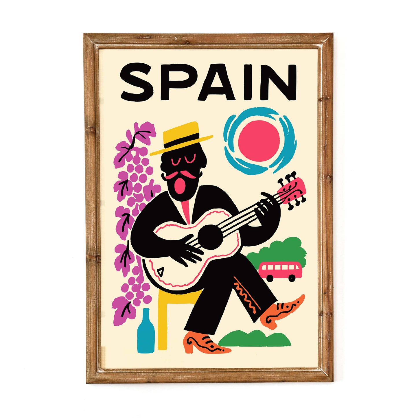 Spain Guitar Music Poster