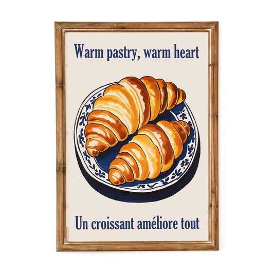 French Croissant Kitchen Poster Print