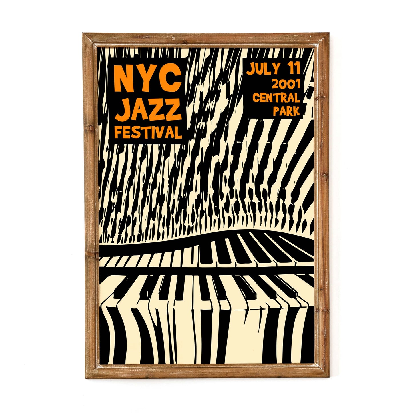 NYC Jazz Festival Piano Poster Print