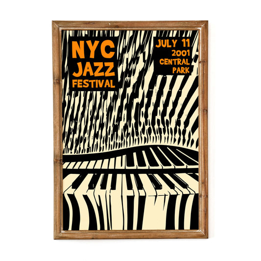 NYC Jazz Festival Piano Poster Print
