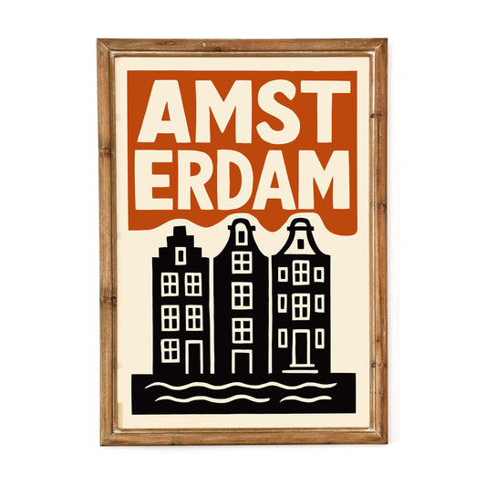 Amsterdam Travel Poster Print