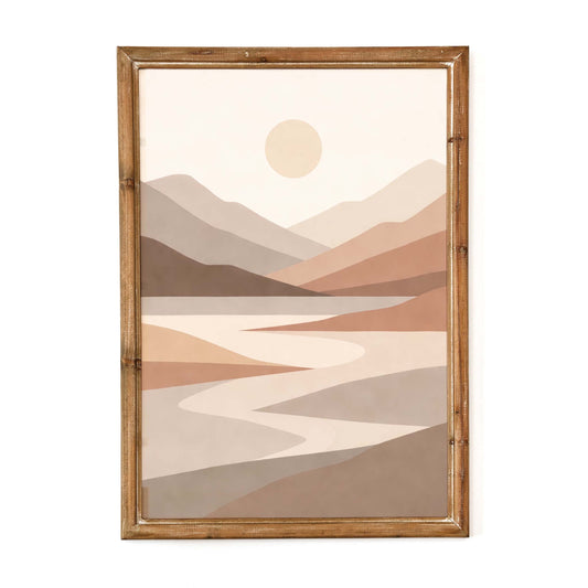Abstract Desert River Landscape Wall Art