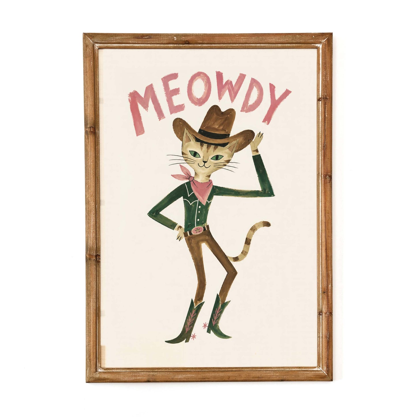 Meowdy Cowboy Cat Print