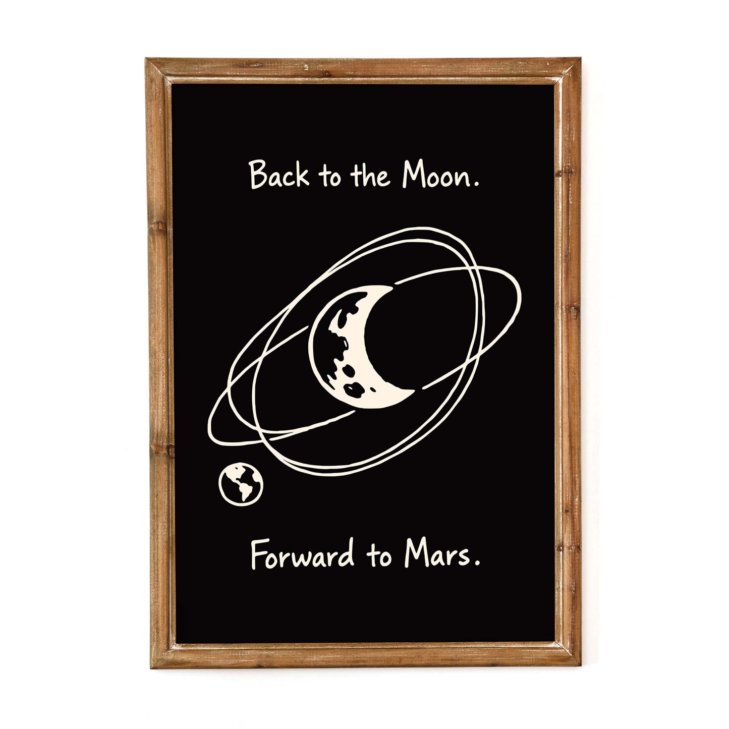 Moon Mars Space Quote Poster