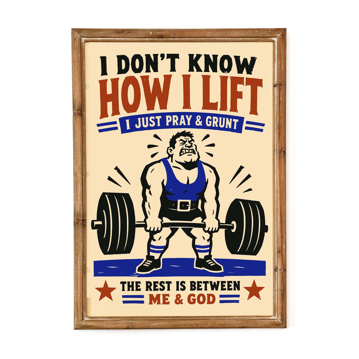Funny Weightlifting Gym Poster