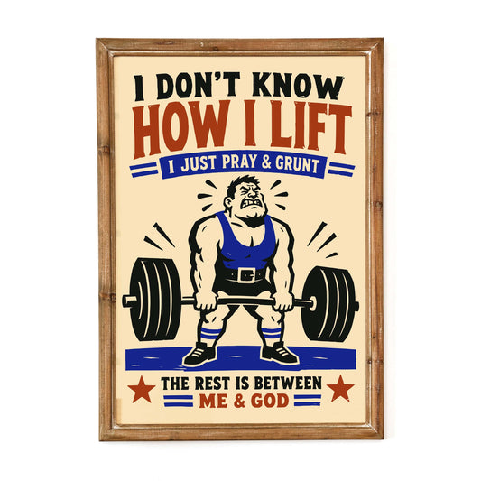 Funny Weightlifting Gym Poster