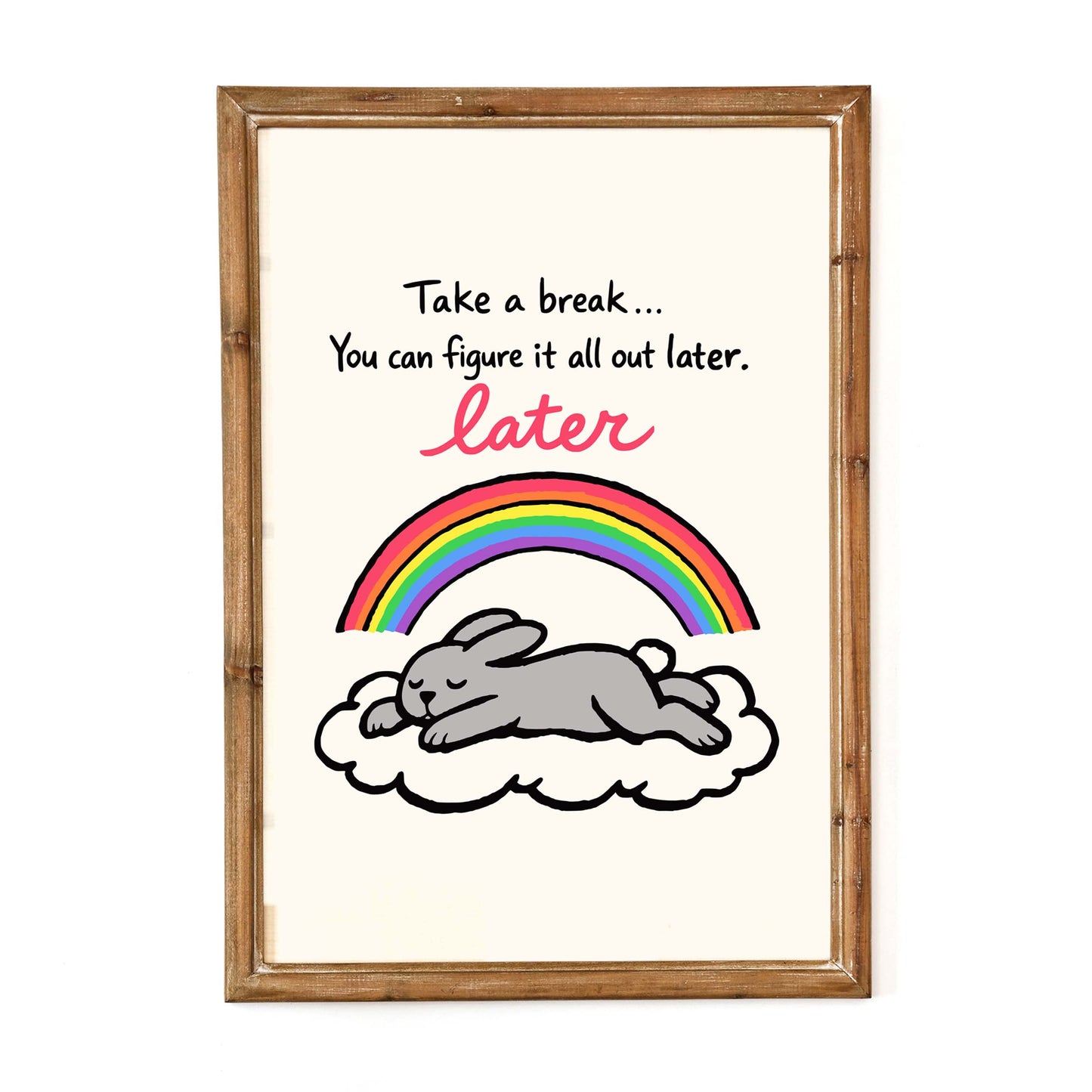 Relaxing Bunny Poster