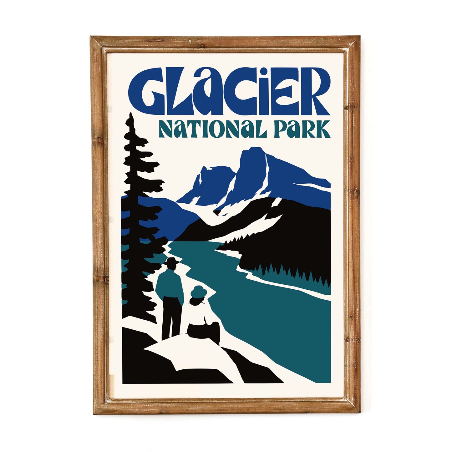 Vintage Glacier National Park Travel Poster