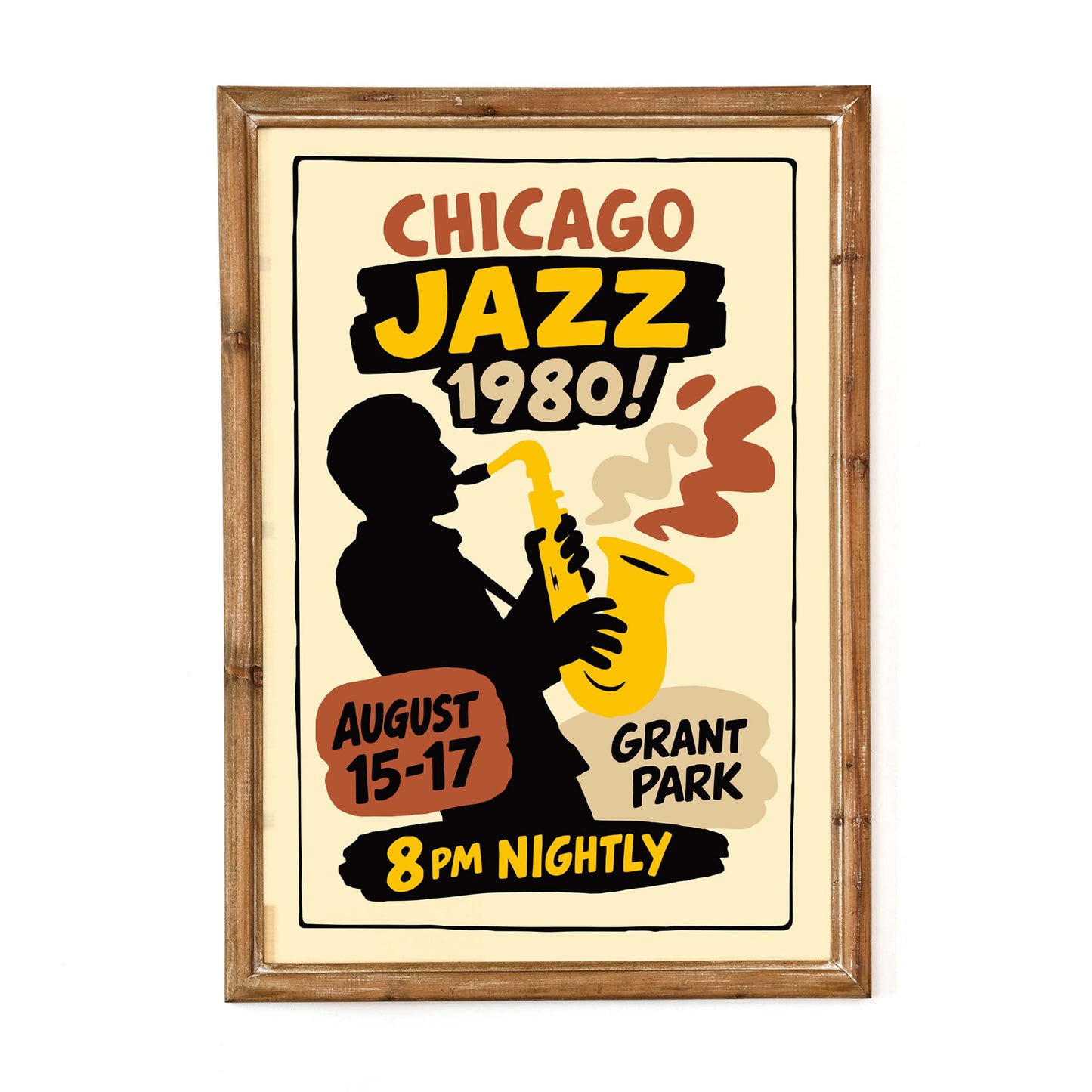 Chicago Jazz 1980 Poster Print