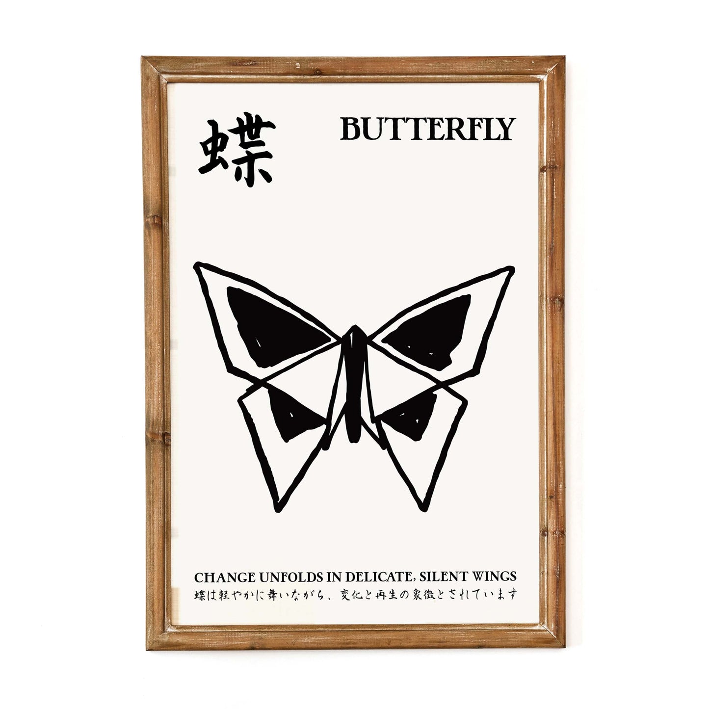 Japanese Butterfly Origami Poster
