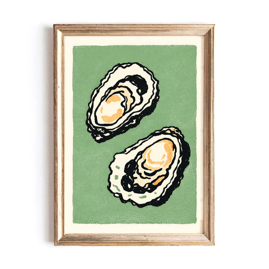 Minimal Oyster Illustration Poster