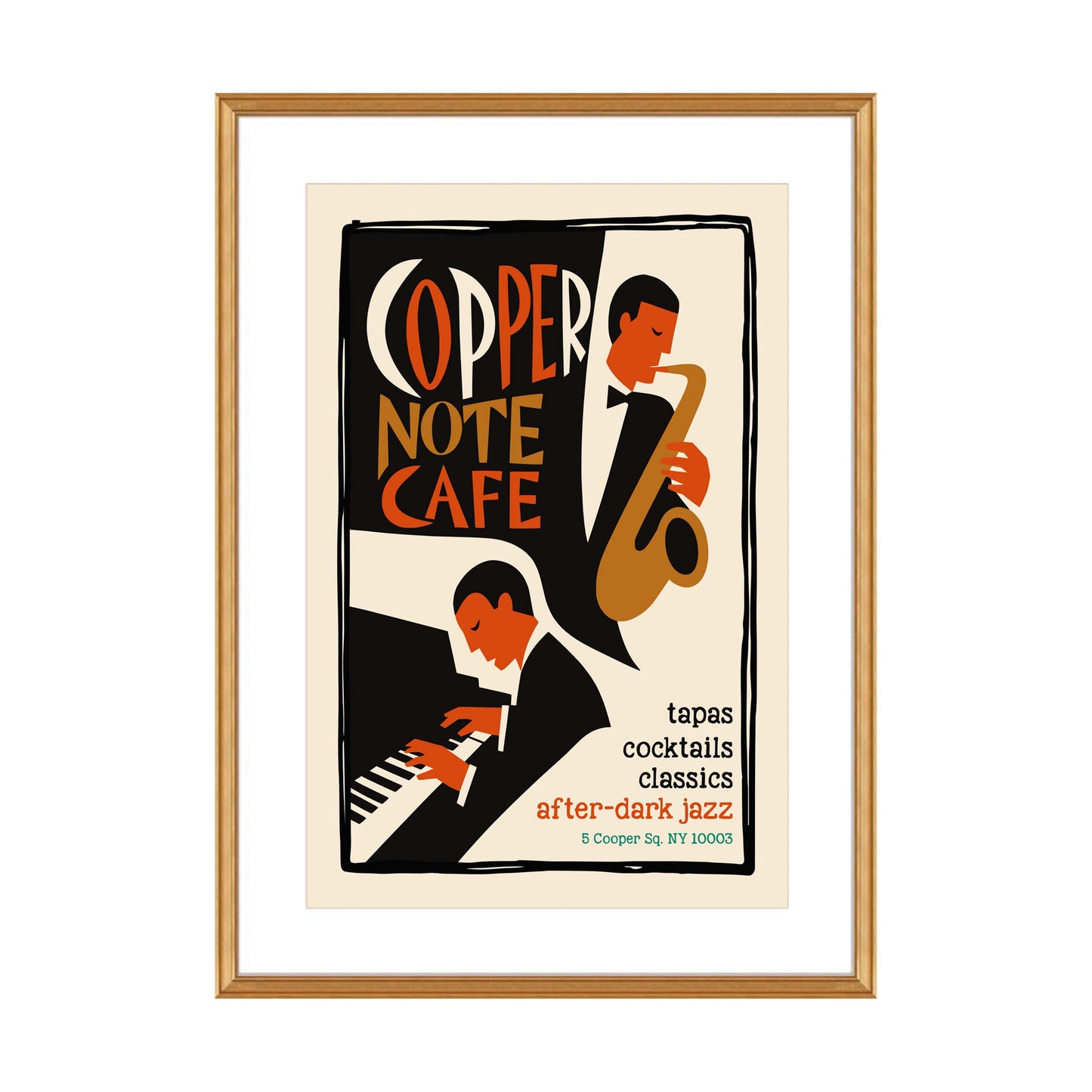 Copper Note Cafe Jazz Poster