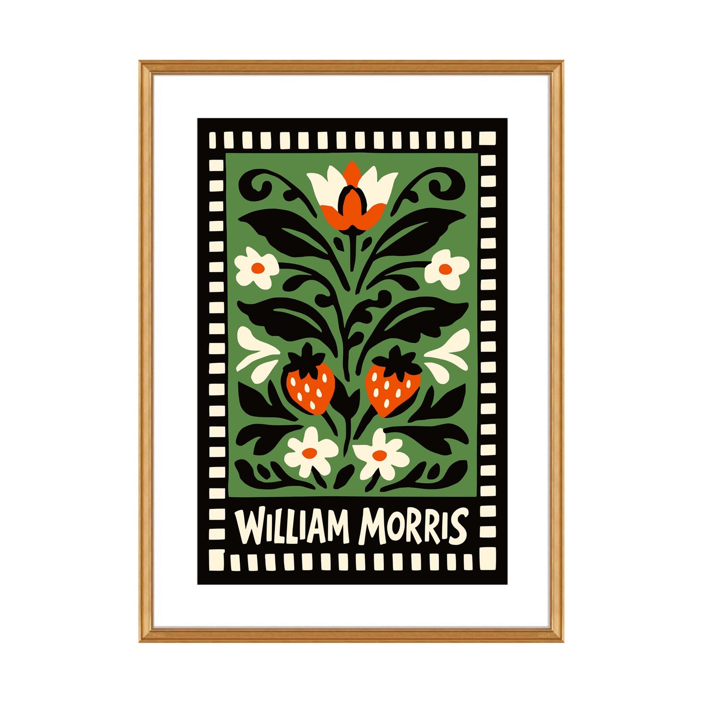 William Morris Strawberry Floral Poster