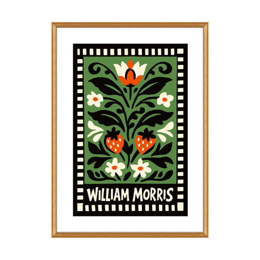William Morris Strawberry Floral Poster