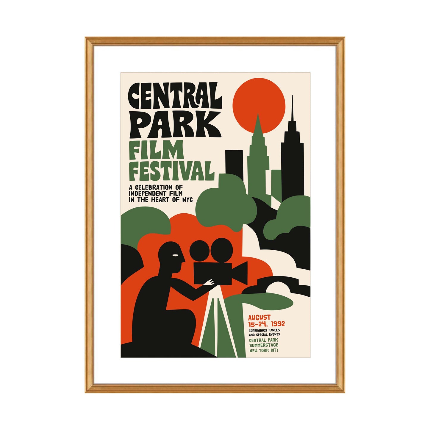 Central Park Film Festival Poster Print