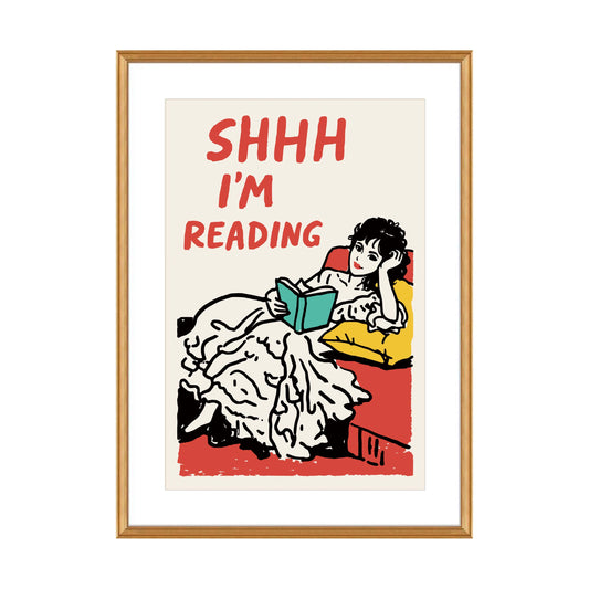 Reading Afternoon Illustration Poster