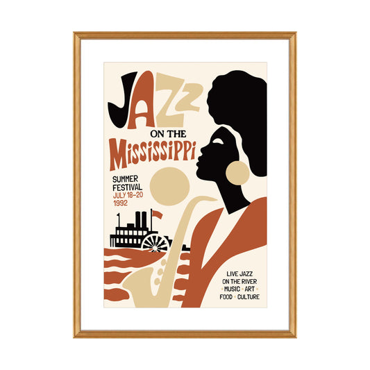 Mississippi Jazz Festival Poster Print