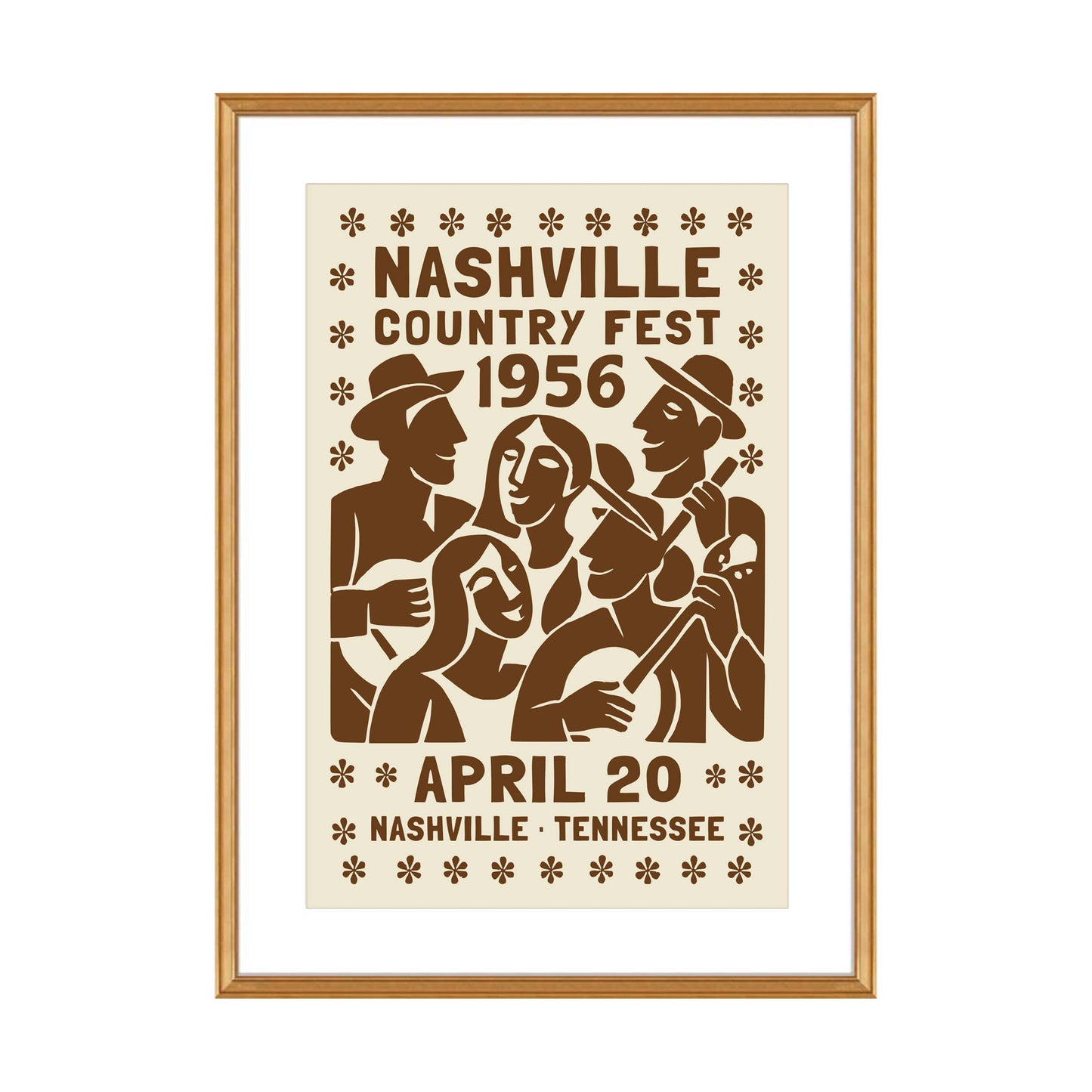 Nashville Country Fest 1956 Poster Print