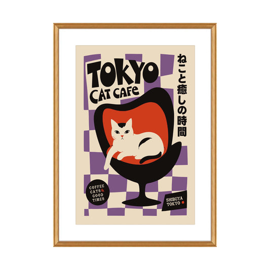 Tokyo Cat Cafe Kitchen Poster