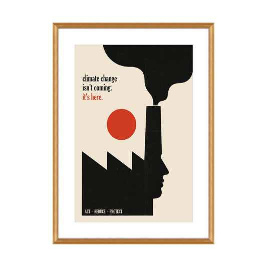 Climate Change Awareness Poster Print