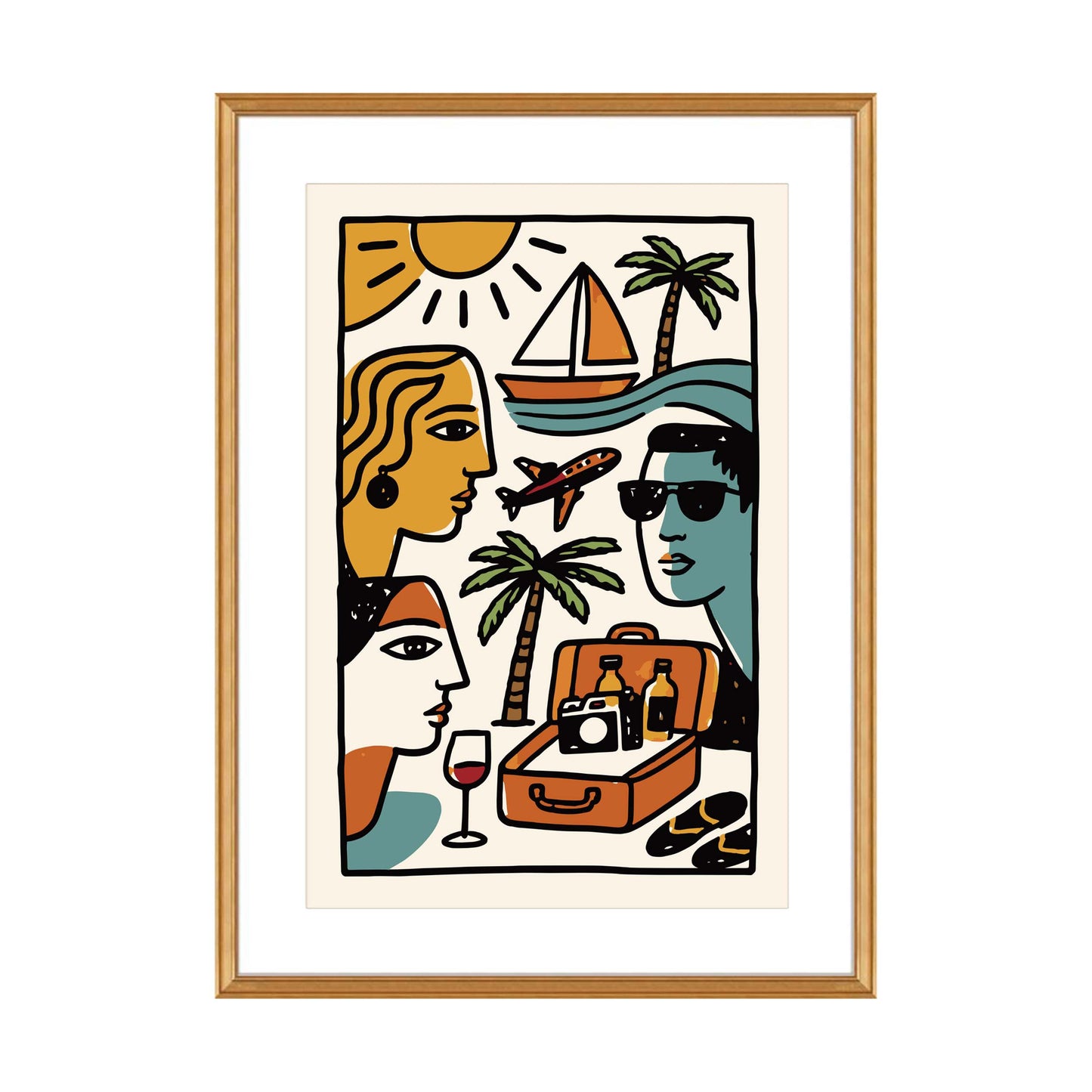 Summer Travel Poster Art Print