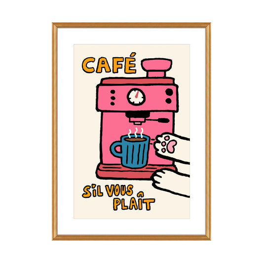 Cute Café Machine Poster