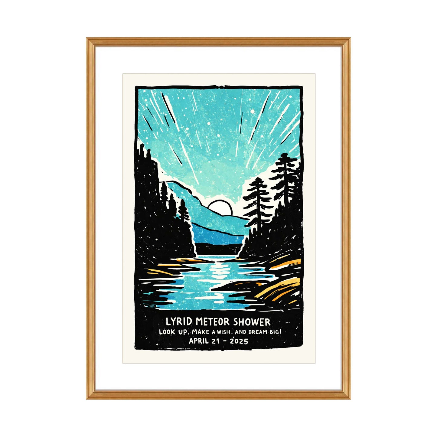 Meteor Shower 2025 Poster Art Print