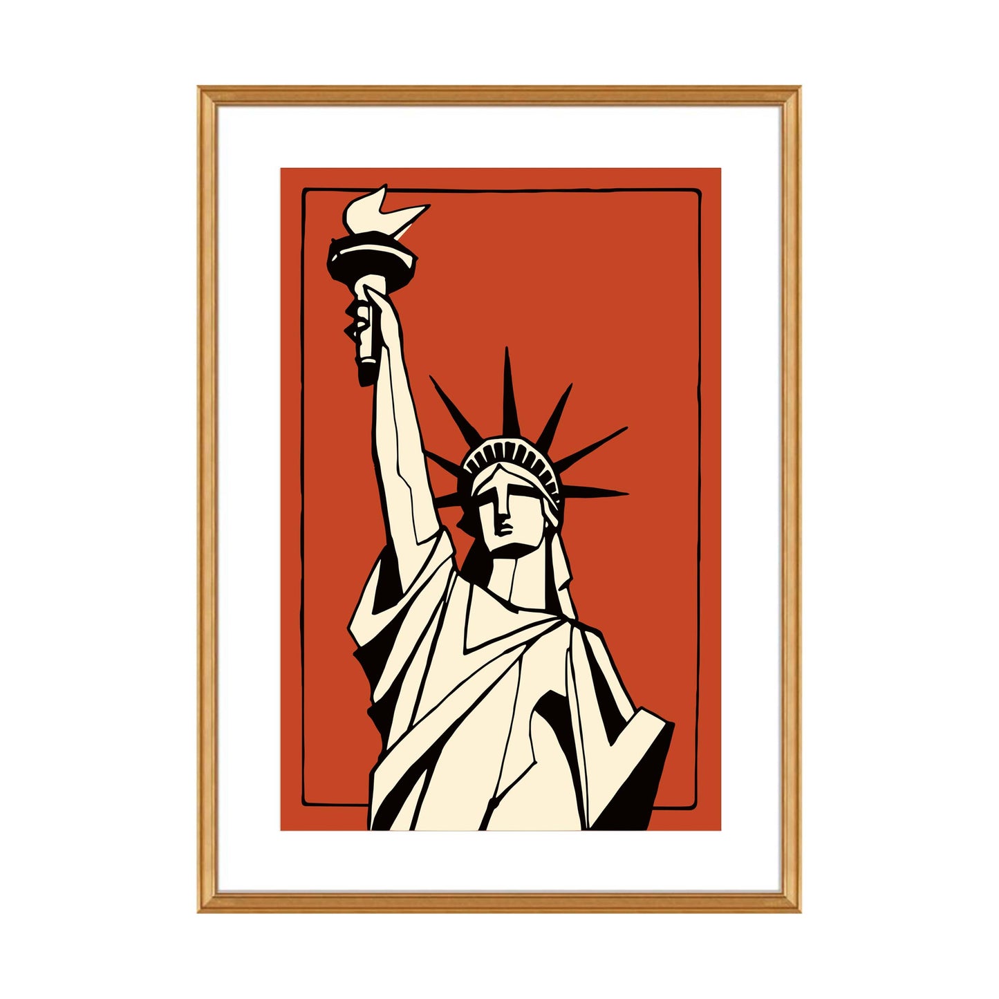 Statue of Liberty Vintage Travel Poster
