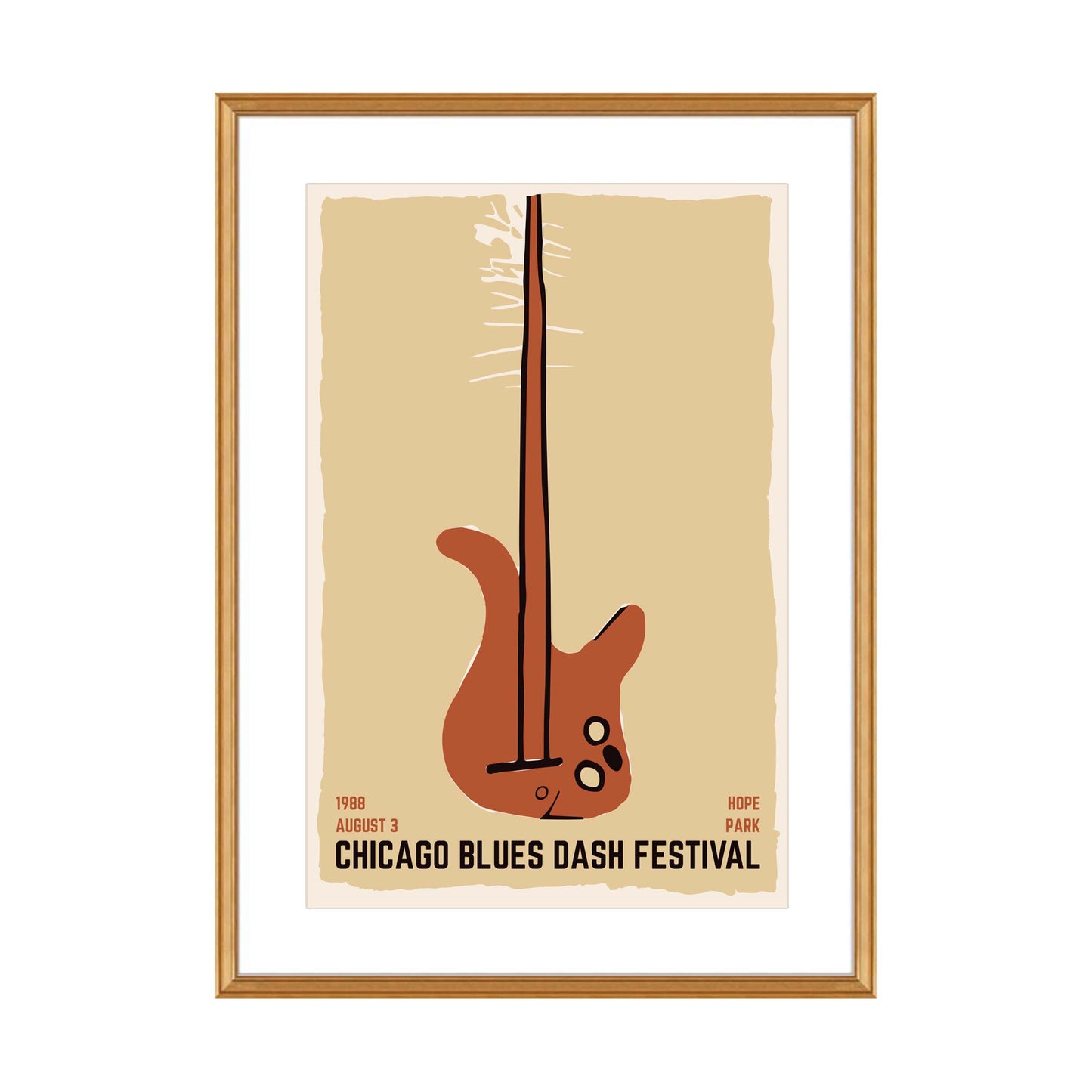 Chicago Blues Dash Festival Poster Print
