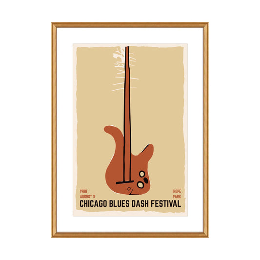 Chicago Blues Dash Festival Poster Print
