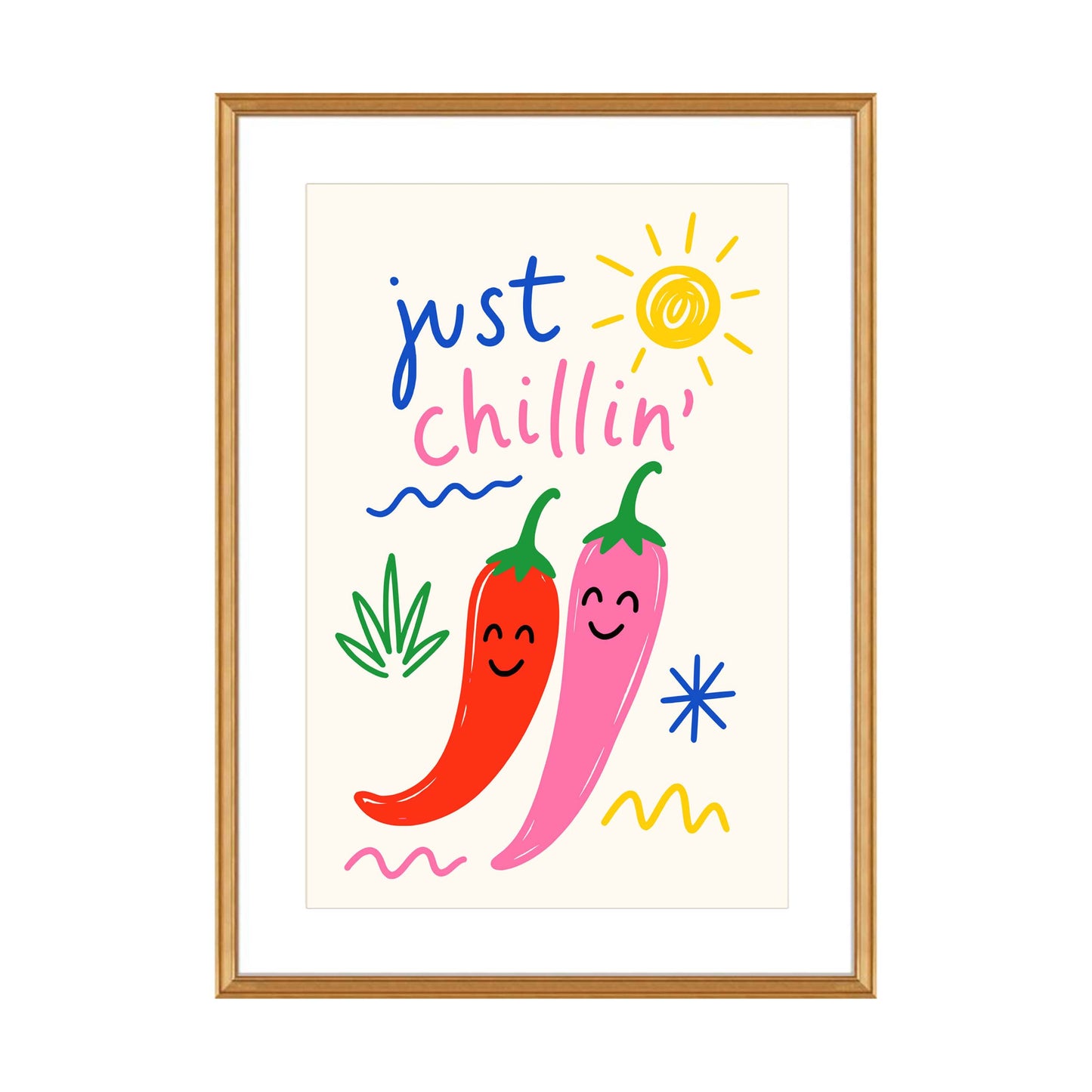 Just Chillin’ Chili Pepper Illustration