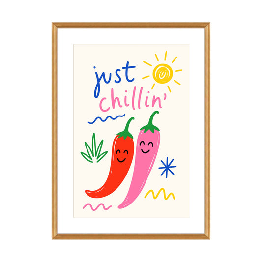 Just Chillin’ Chili Pepper Illustration