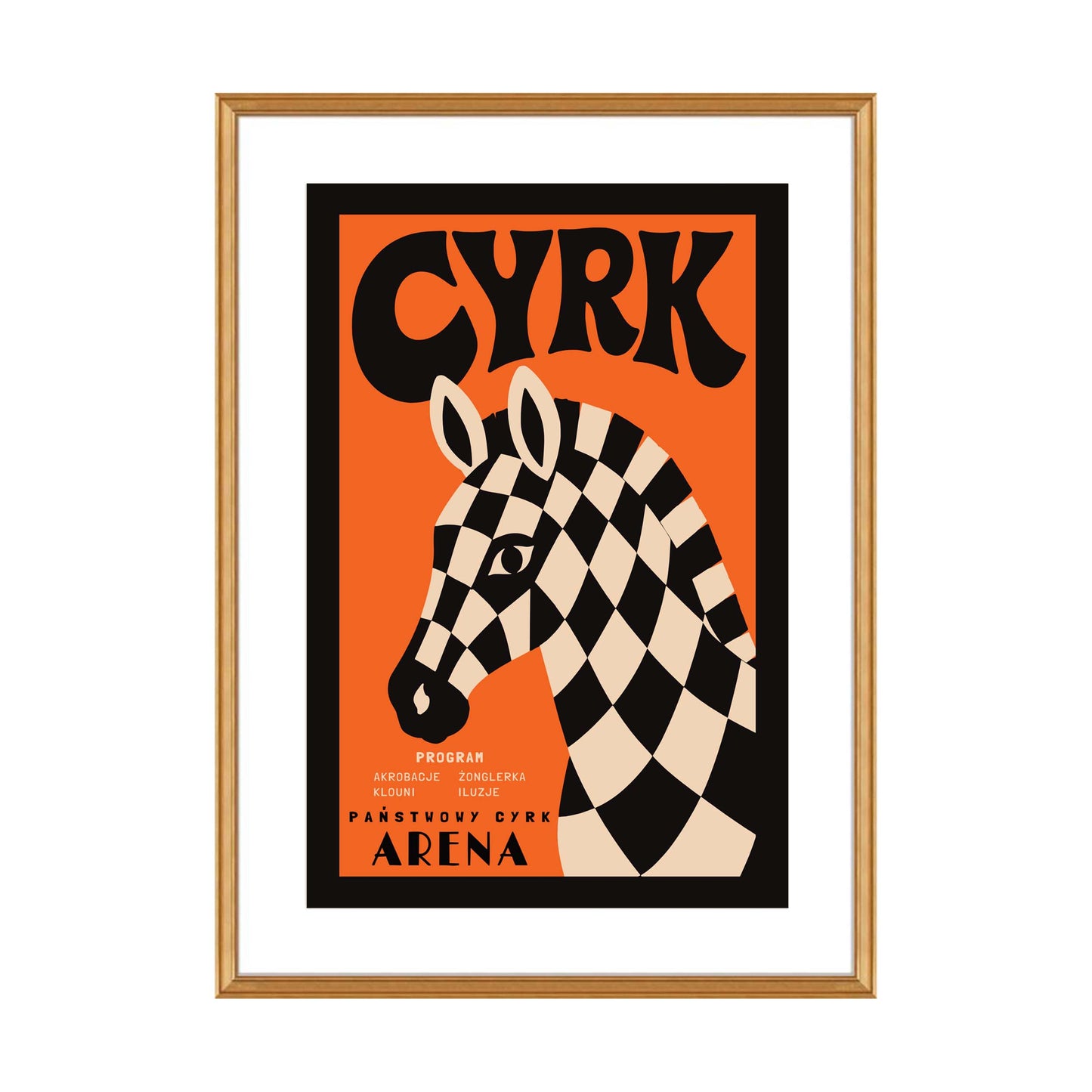 Vintage Circus Zebra Poster
