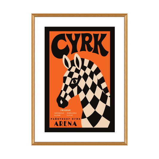 Vintage Circus Zebra Poster