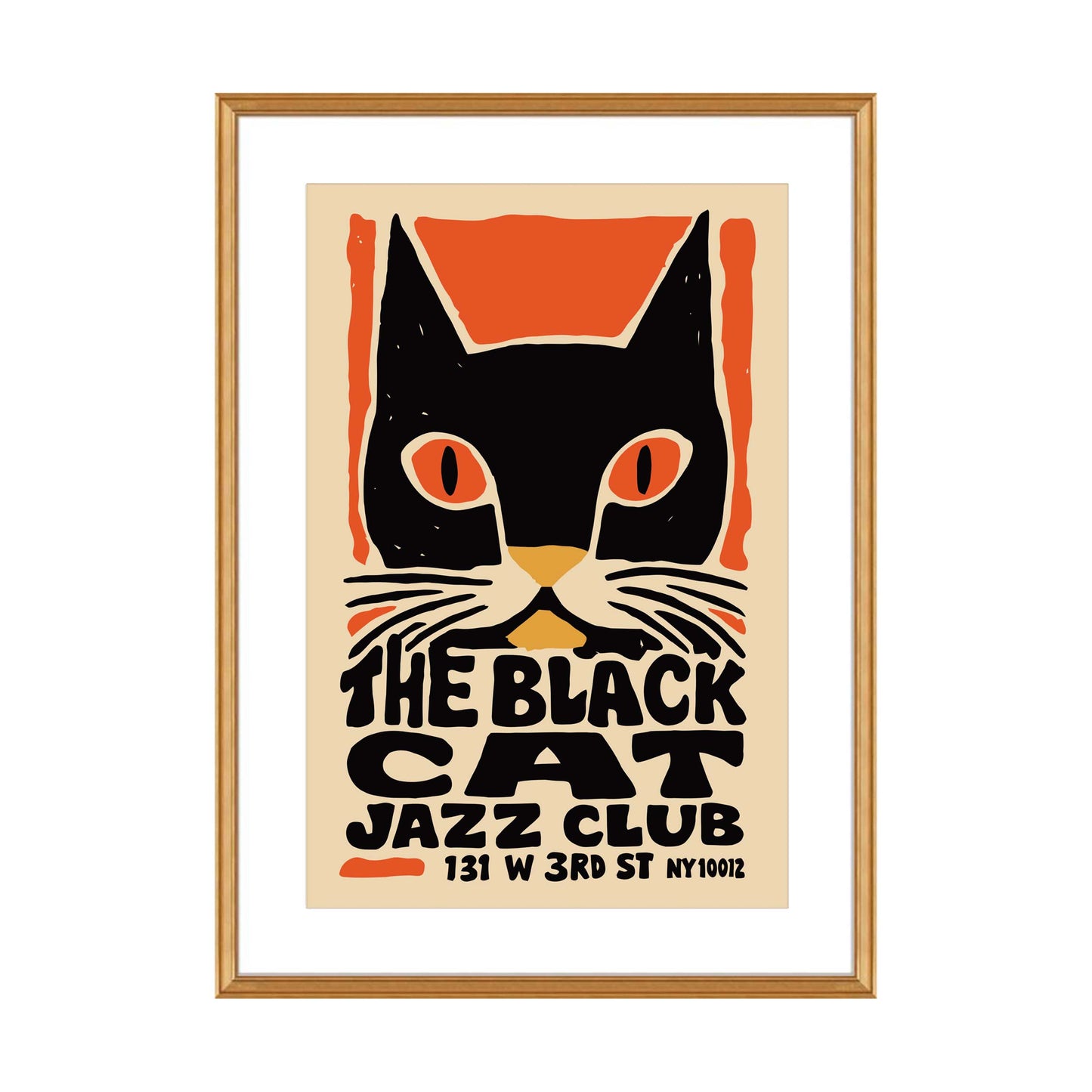 Black Cat Jazz Club Poster Print