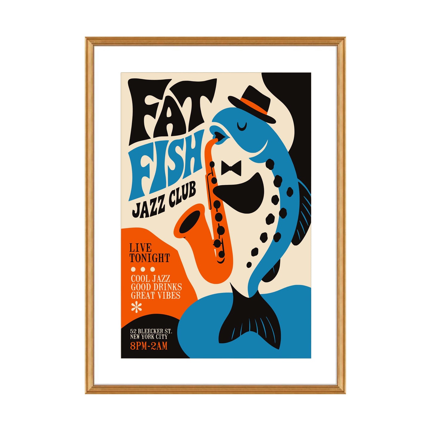 Jazz Club Fish Poster Print