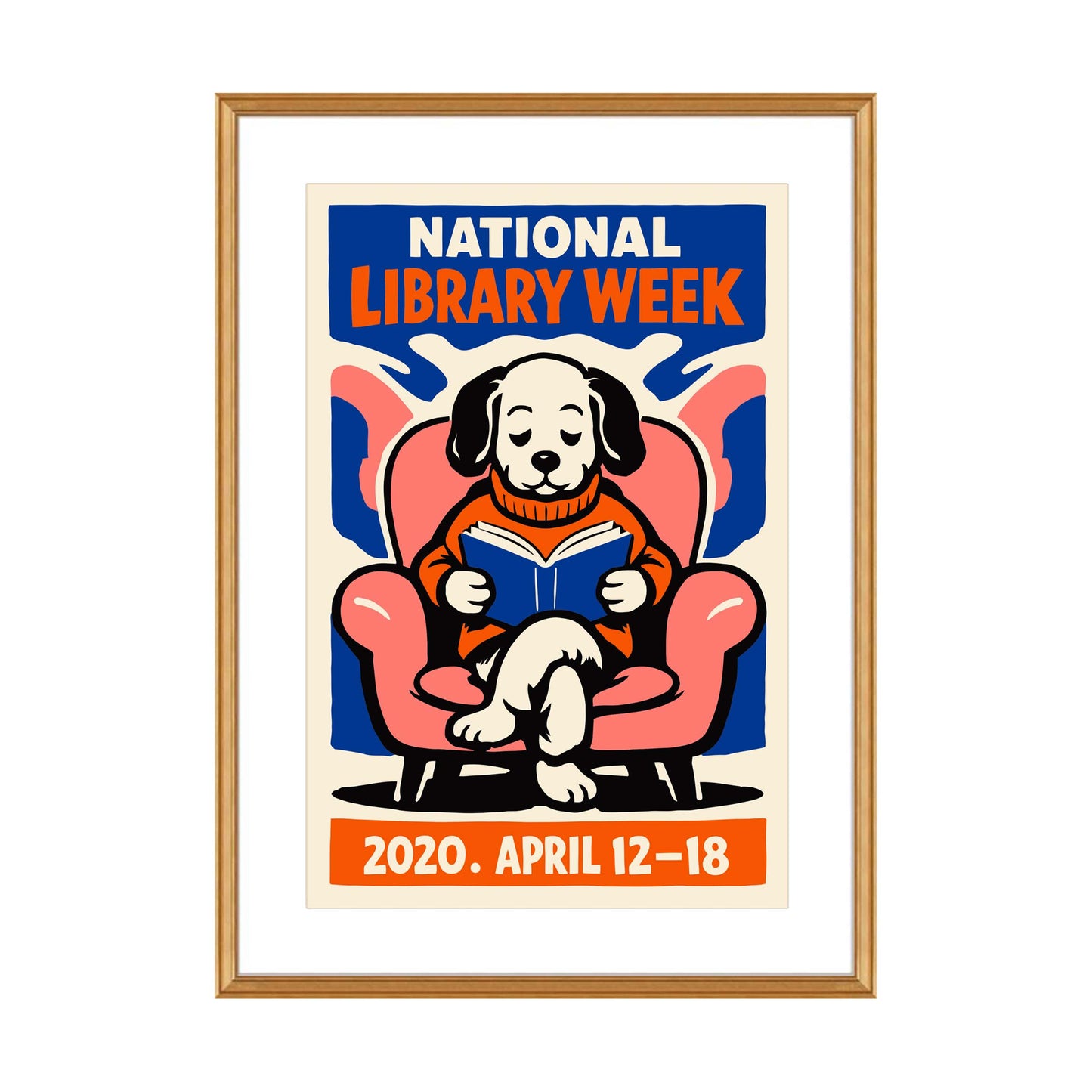 National Library Week Dog Poster Print