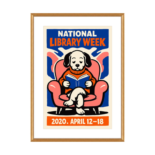 National Library Week Dog Poster Print
