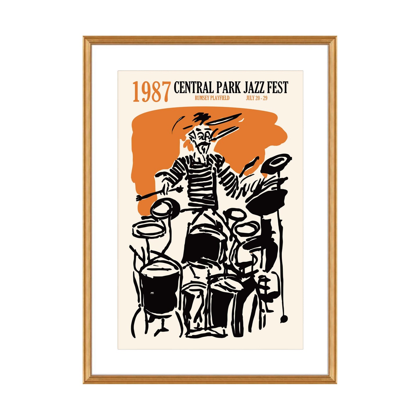 Central Park Jazz Fest Vintage Wall Art