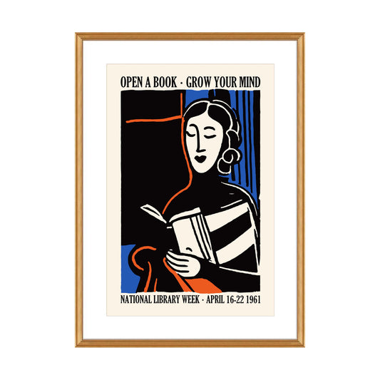 Library Week Reading Poster Wall Art