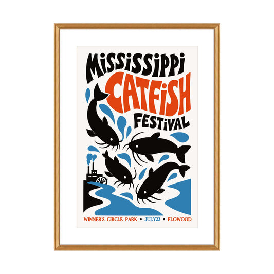 Mississippi Catfish Festival Poster Print