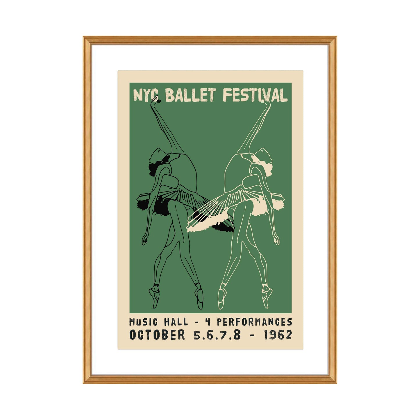 NYC Ballet Festival Vintage Poster