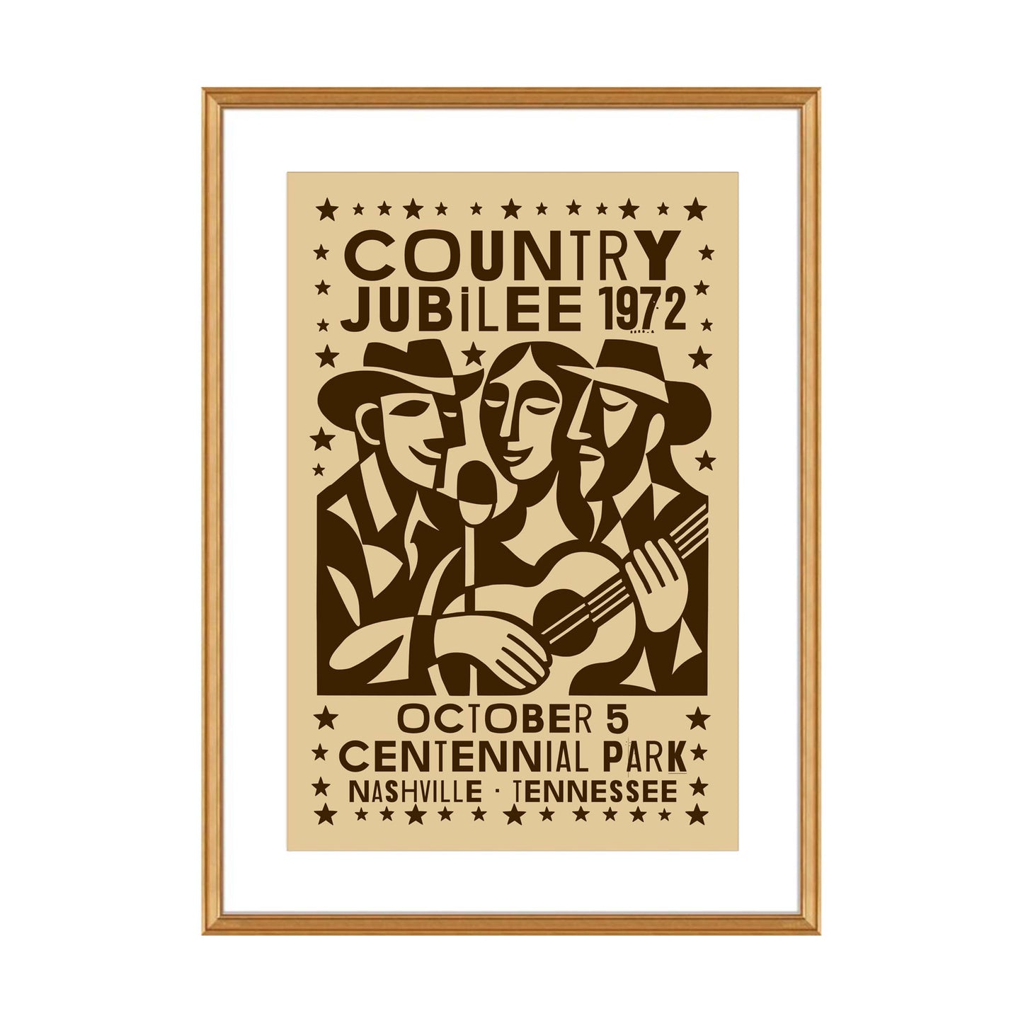 Country Jubilee 1972 Nashville Poster Print